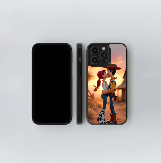 Cowboy Sunset Kiss Glass Case