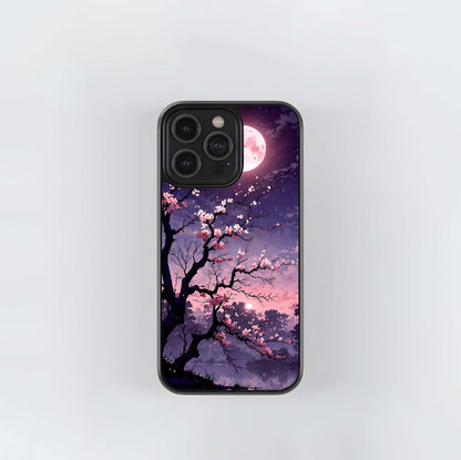 Blossom Pink Moon Glass Case