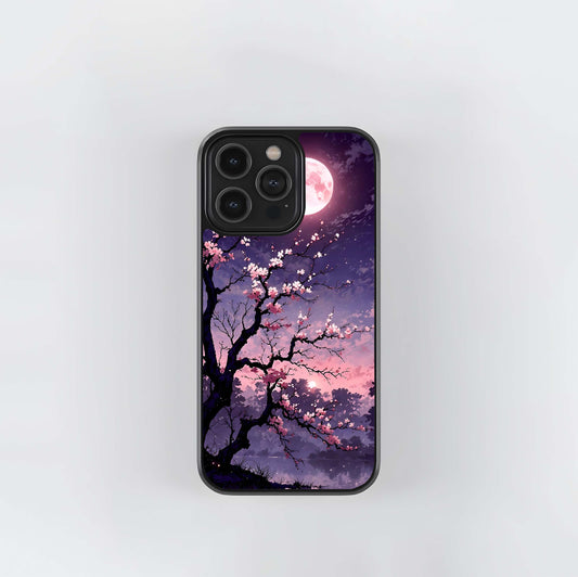 Blossom Pink Moon Glass Case