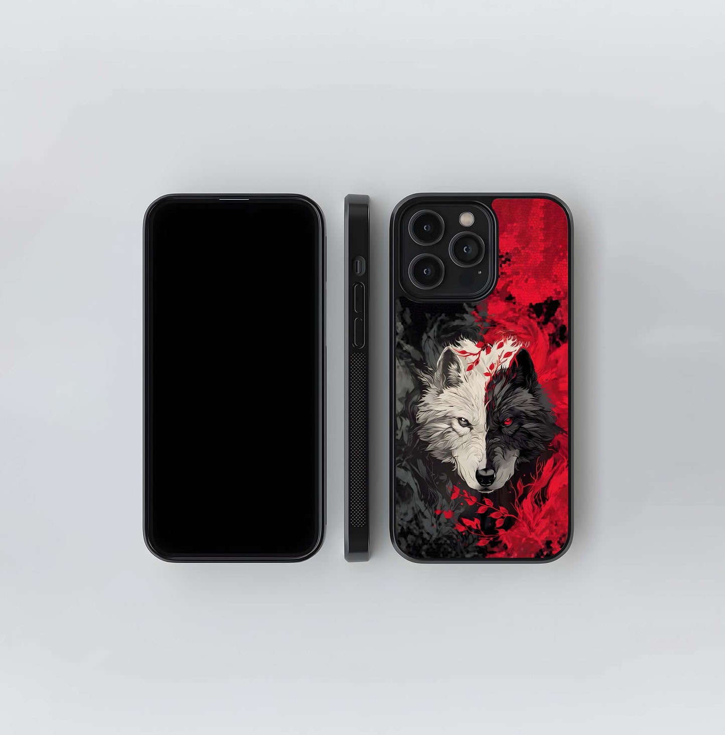 Duality of Wolves Glass Case