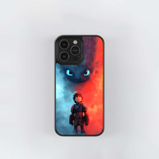 Hiccup and Toothless Glass Case