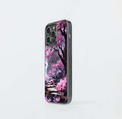 Pinkish Scenery Glass Case