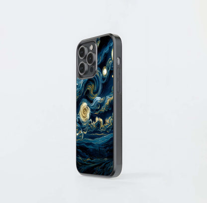 Starry Swirl Skies Glass Case