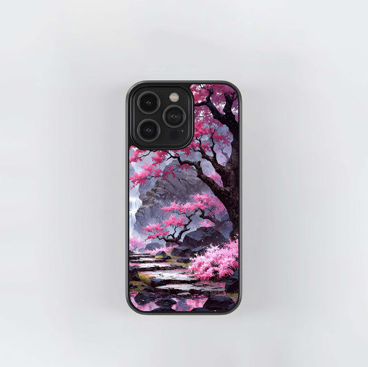 Pinkish Scenery Glass Case