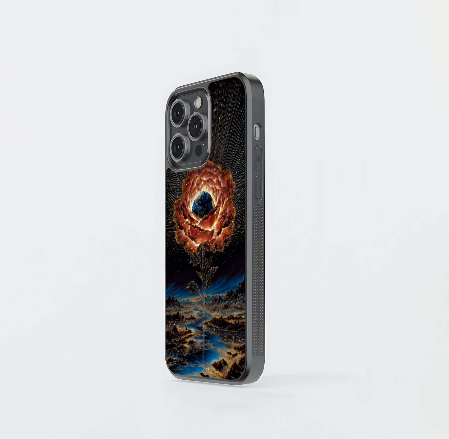 Rose Bloom Earth Glass Case