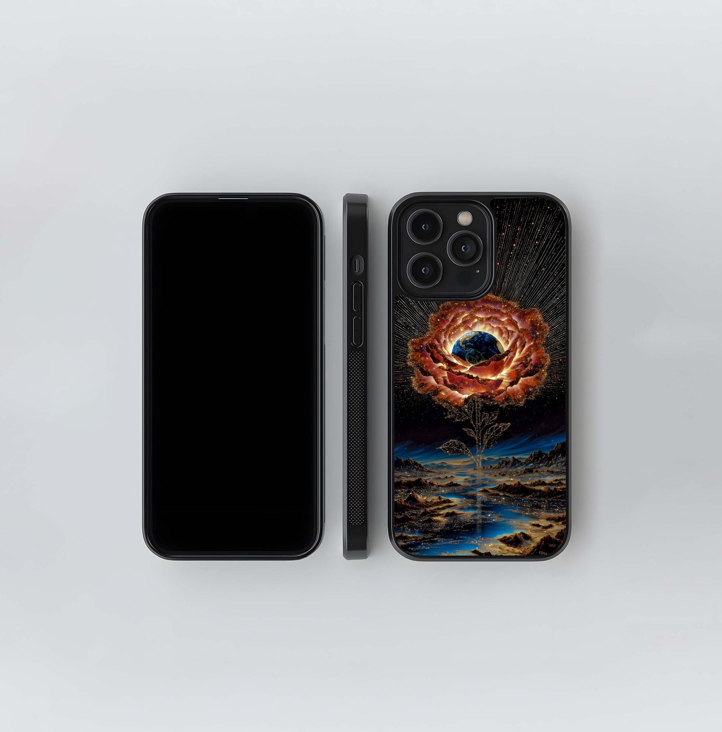 Rose Bloom Earth Glass Case