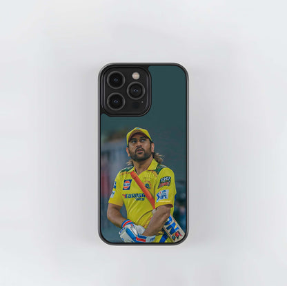 Dhoni - Long Hair CSK Batter Glass Case
