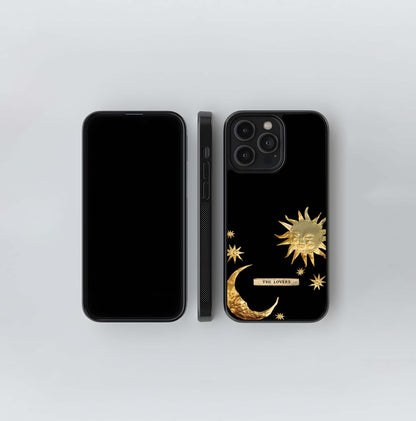 Golden Celestial Charm Glass Case