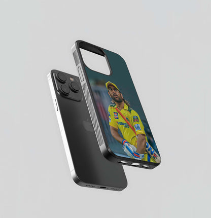 Dhoni - Long Hair CSK Batter Glass Case