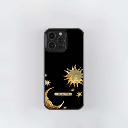 Golden Celestial Charm Glass Case