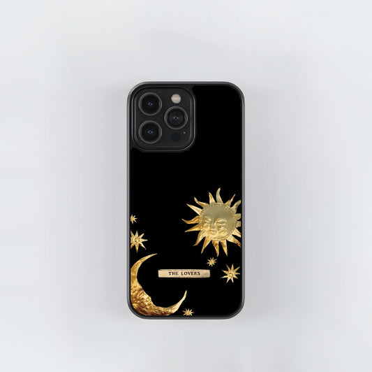 Golden Celestial Charm Glass Case