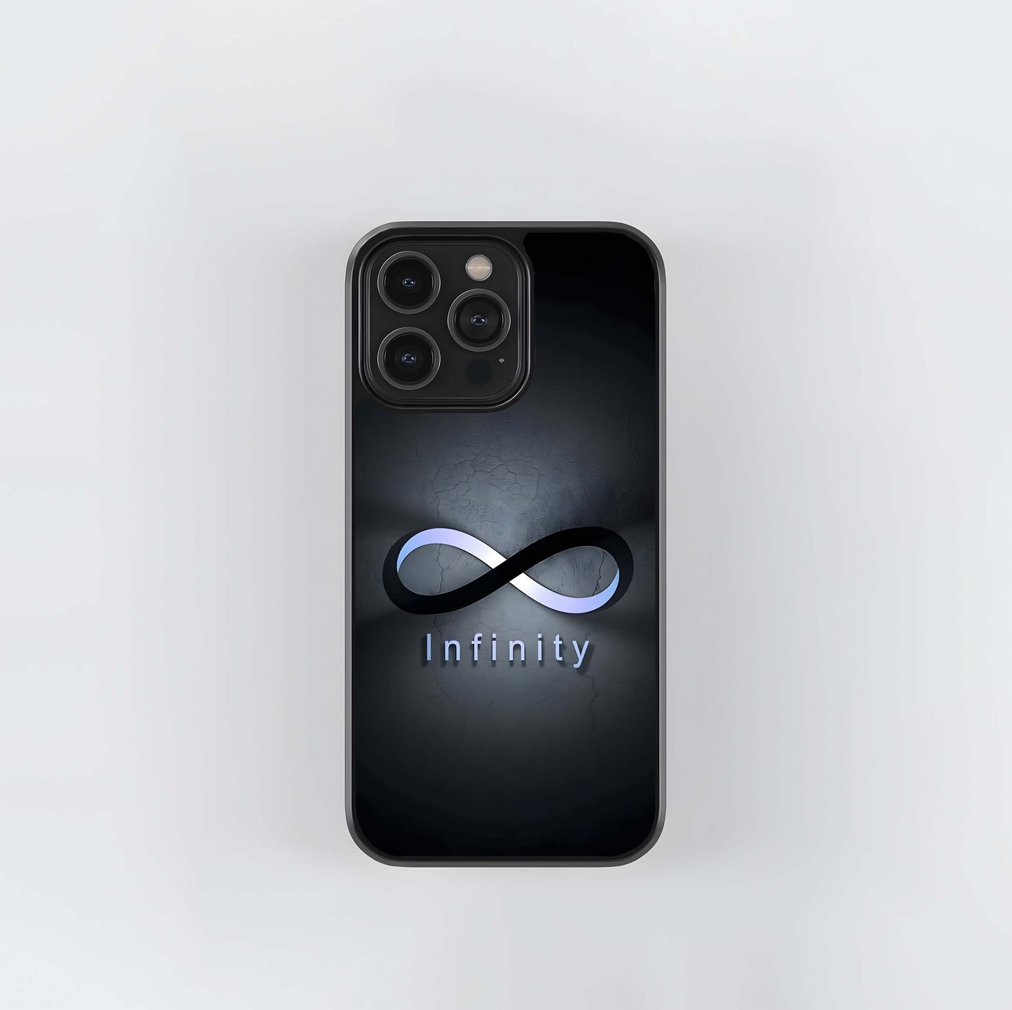 Infinity Symbol and Text Glass Case