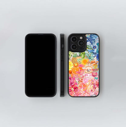 Watercolor floral pastel mix Glass Case