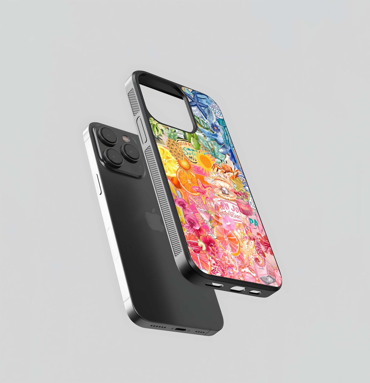 Watercolor floral pastel mix Glass Case