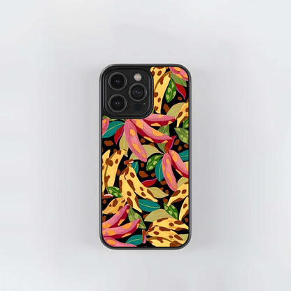 Banana Leaf Pattern Glass Case