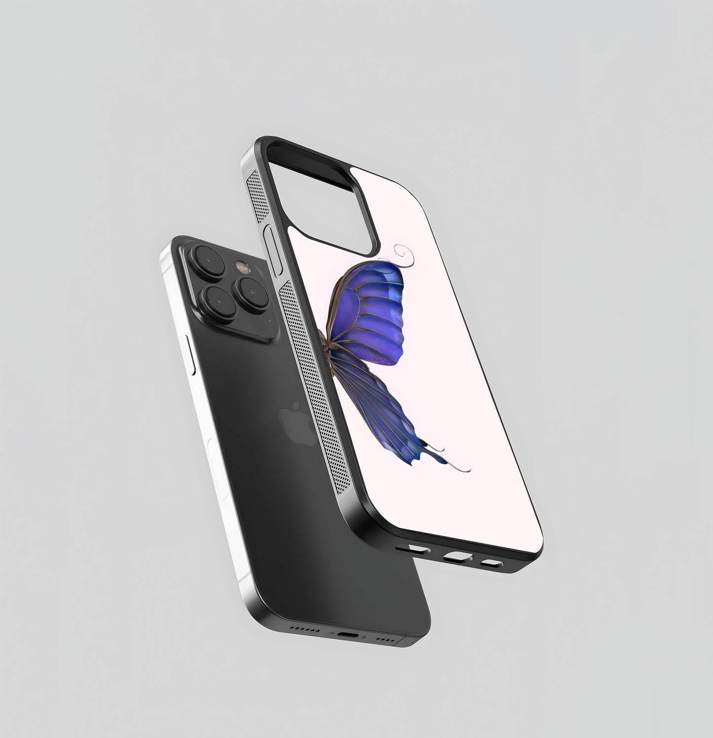Royal Blue Wings Glass Case