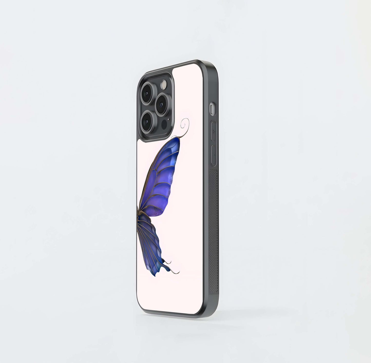 Royal Blue Wings Glass Case