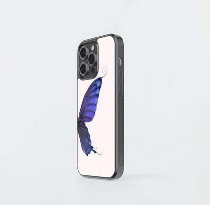 Royal Blue Wings Glass Case