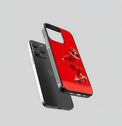 Monochrome Red Skater Glass Case