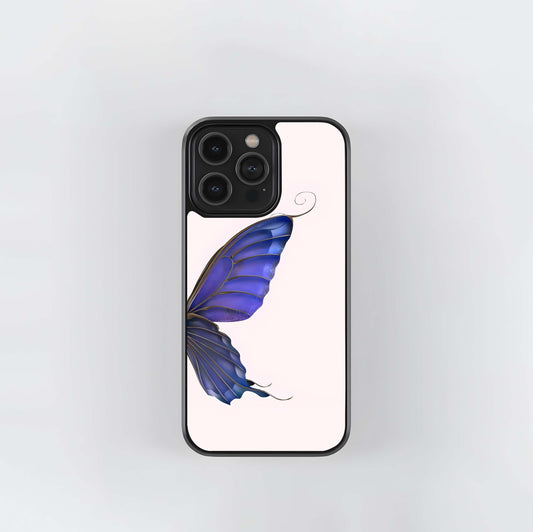 Royal Blue Wings Glass Case