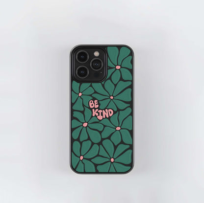 Be Kind Flower Glass Case