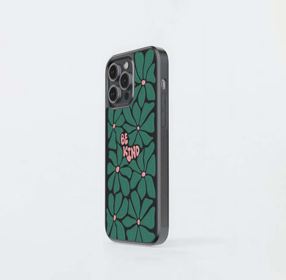 Be Kind Flower Glass Case