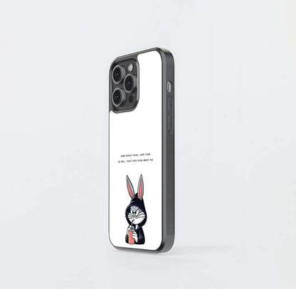 Savage Bunny Mood Glass Case
