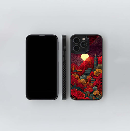 Scarlet Autumn Temple Glass Case