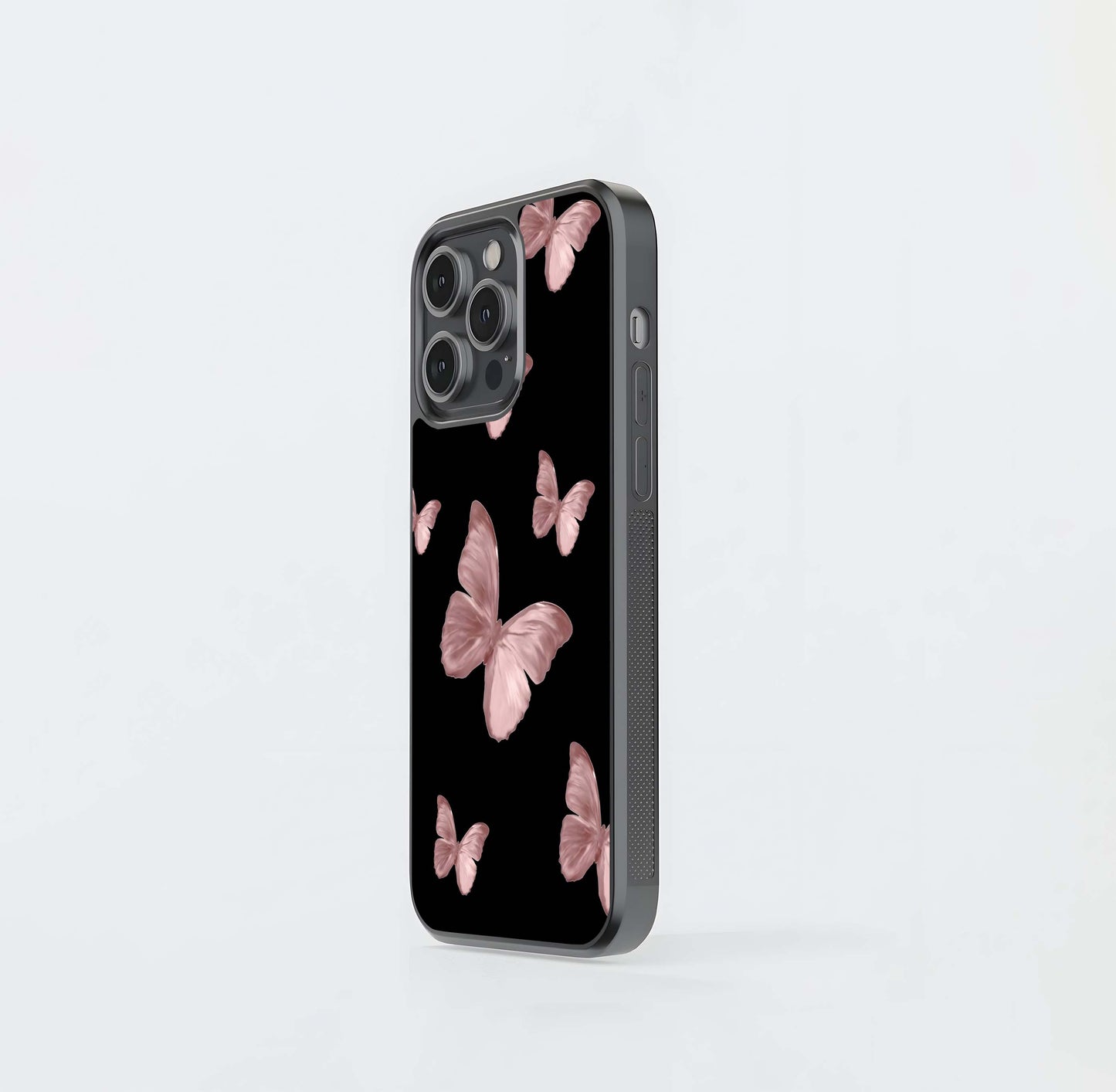 Butterfly Pattern Glass Case