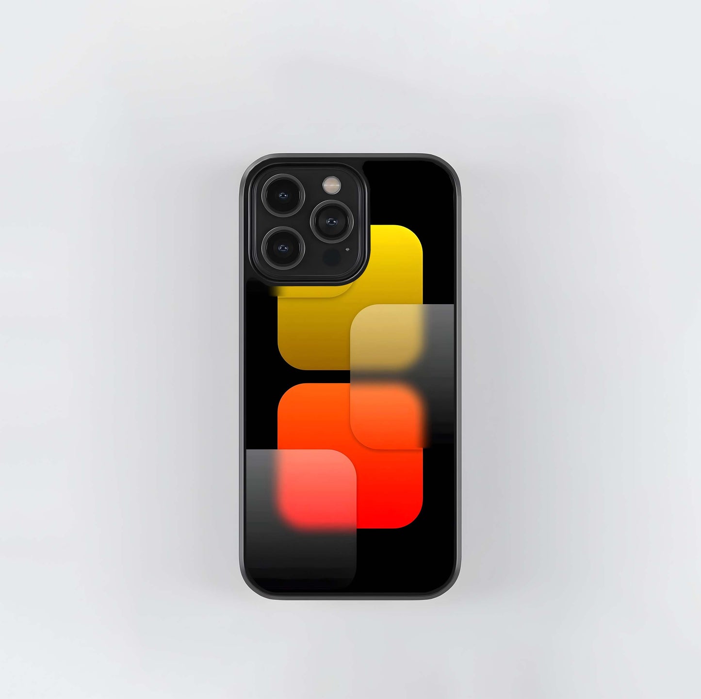 Frosted Color Blocks Glass Case