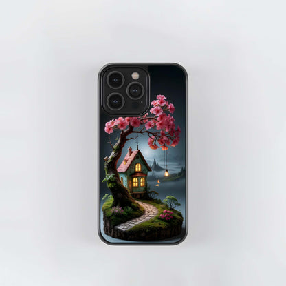 Fairy Blossom Cottage Glass Case