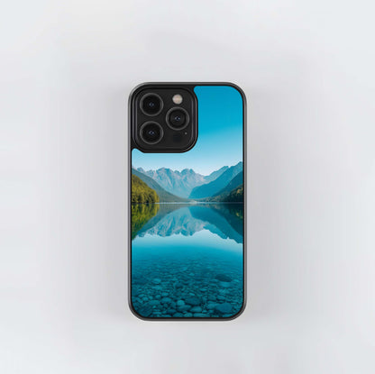 Alpine Lake Reflection Glass Case