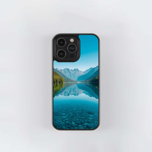Alpine Lake Reflection Glass Case