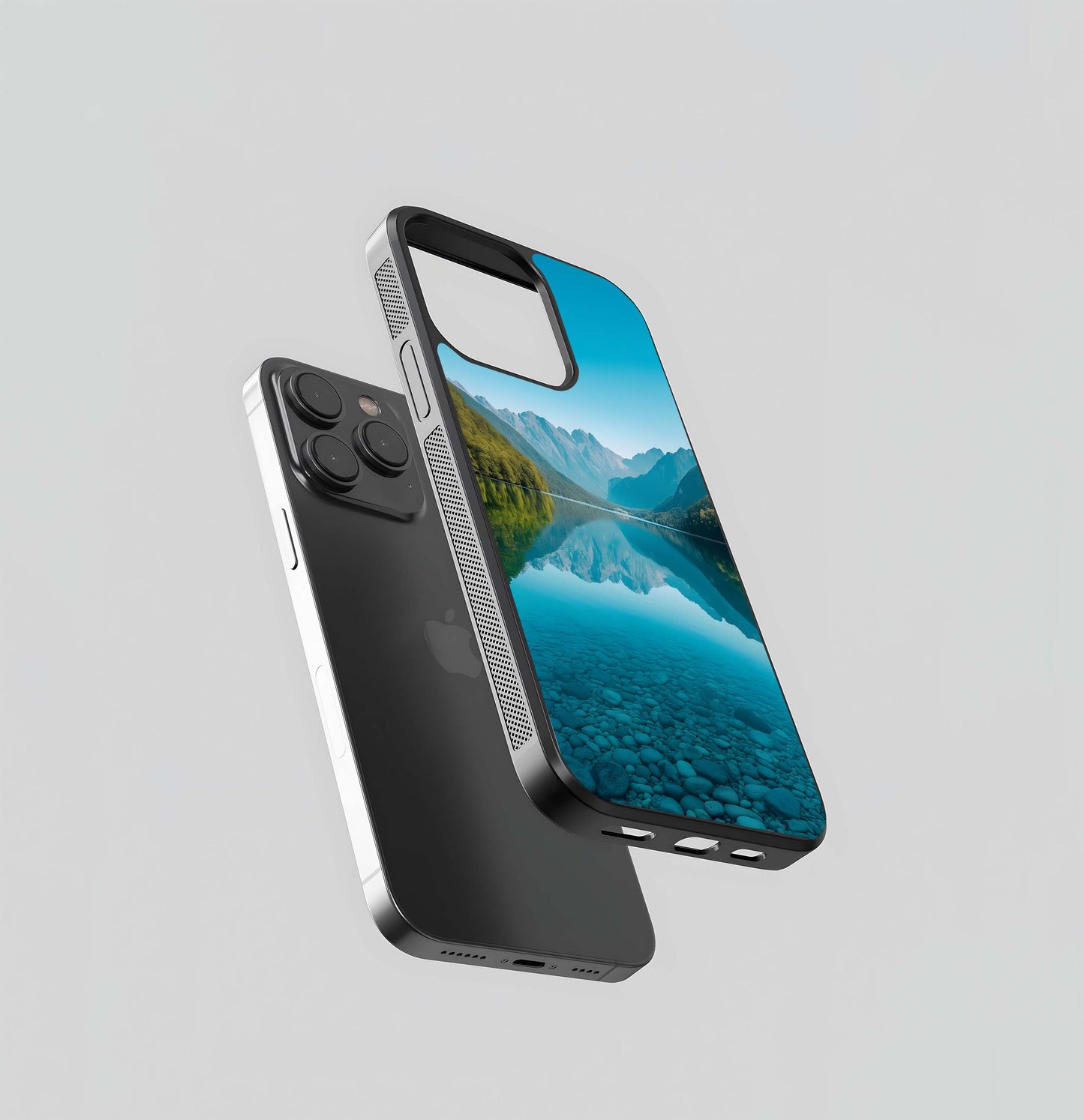 Alpine Lake Reflection Glass Case