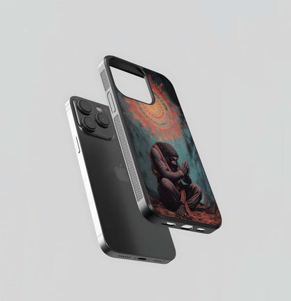 Hanuman's Earth Prayer Glass Case