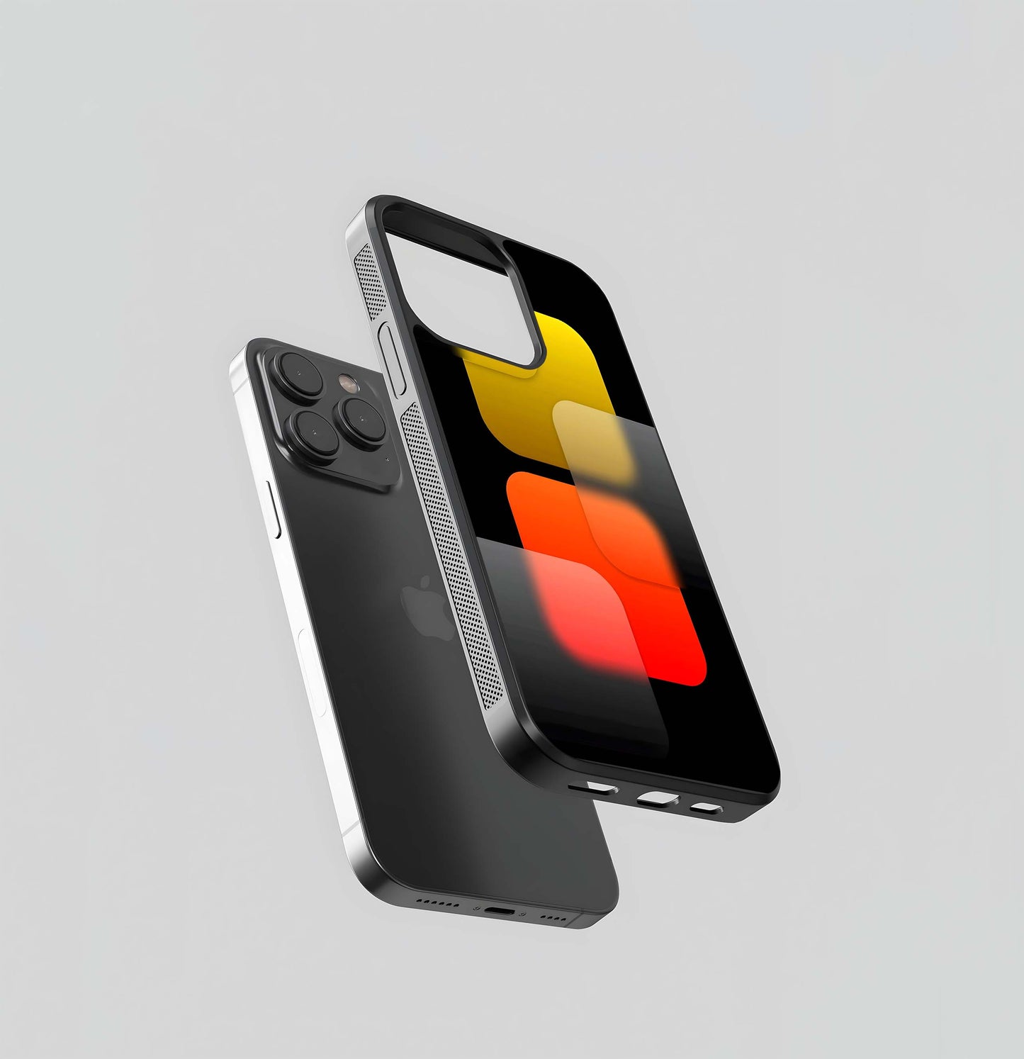 Frosted Color Blocks Glass Case