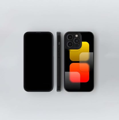 Frosted Color Blocks Glass Case