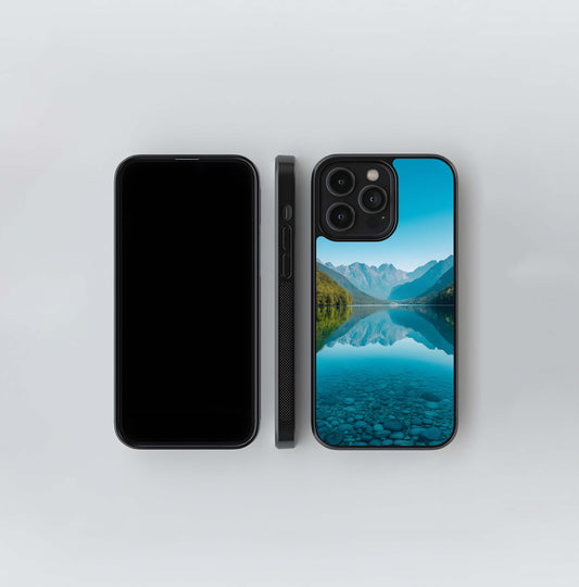 Alpine Lake Reflection Glass Case