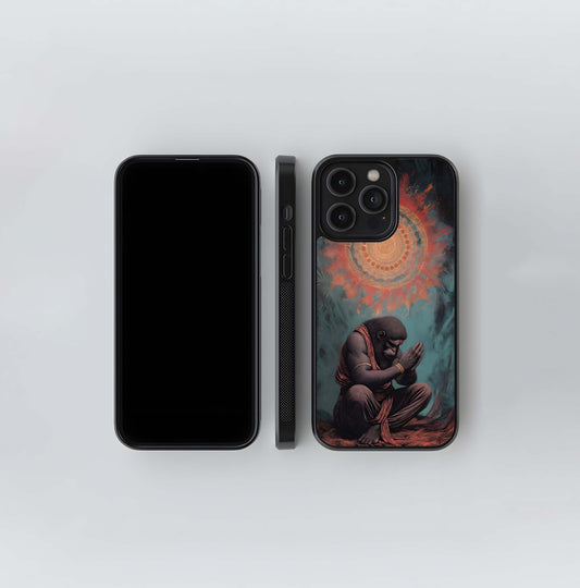 Hanuman's Earth Prayer Glass Case