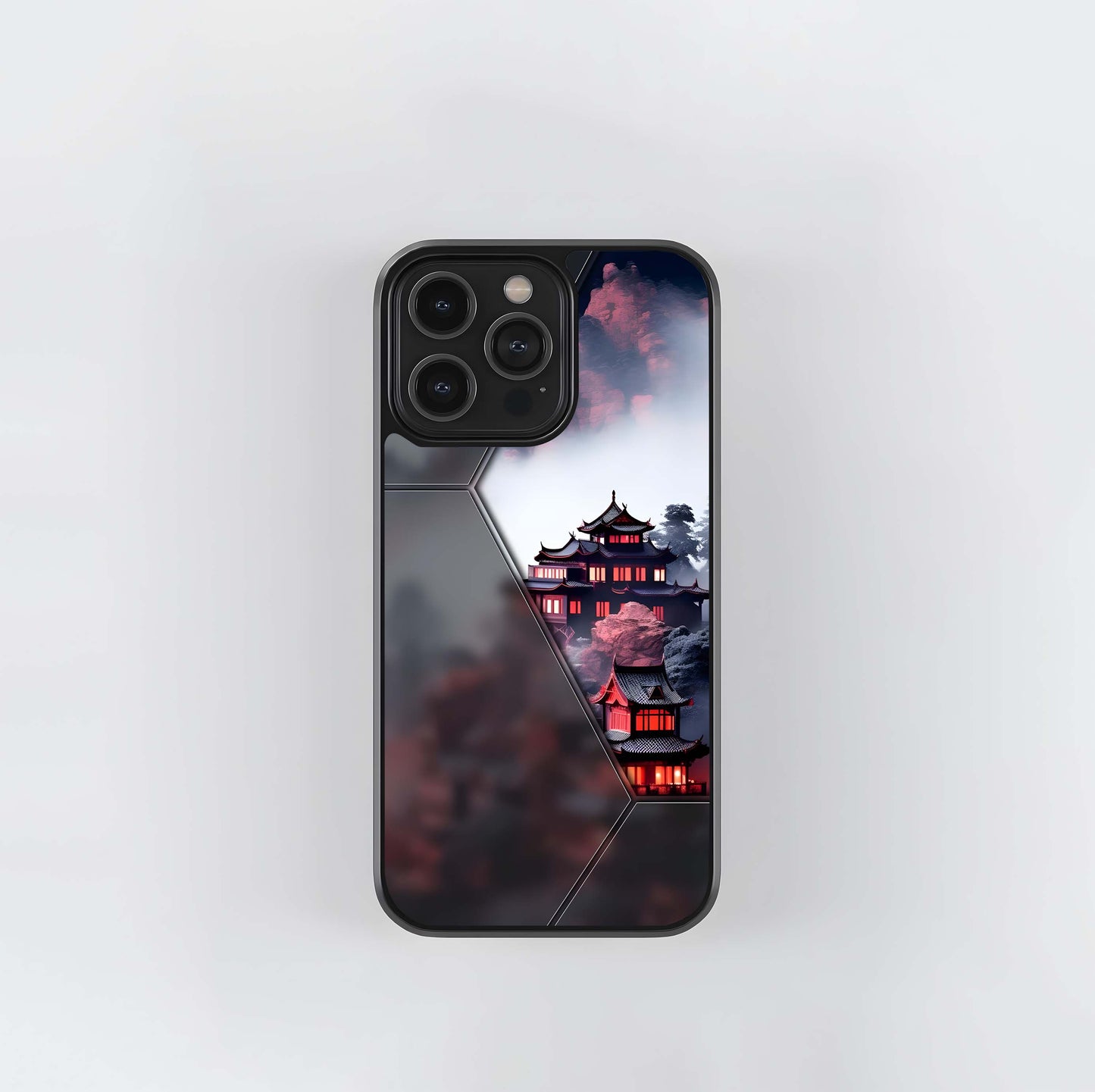 Crimson Fog Temple Glass Case