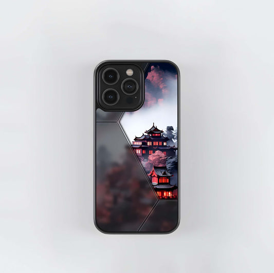 Crimson Fog Temple Glass Case