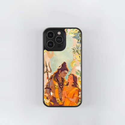 Shiva & Parvati Glass Case