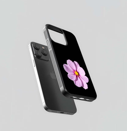Single Pink Flower Glass Case