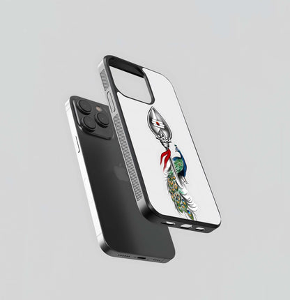 Murugan's Vel and Peacock Glass Case