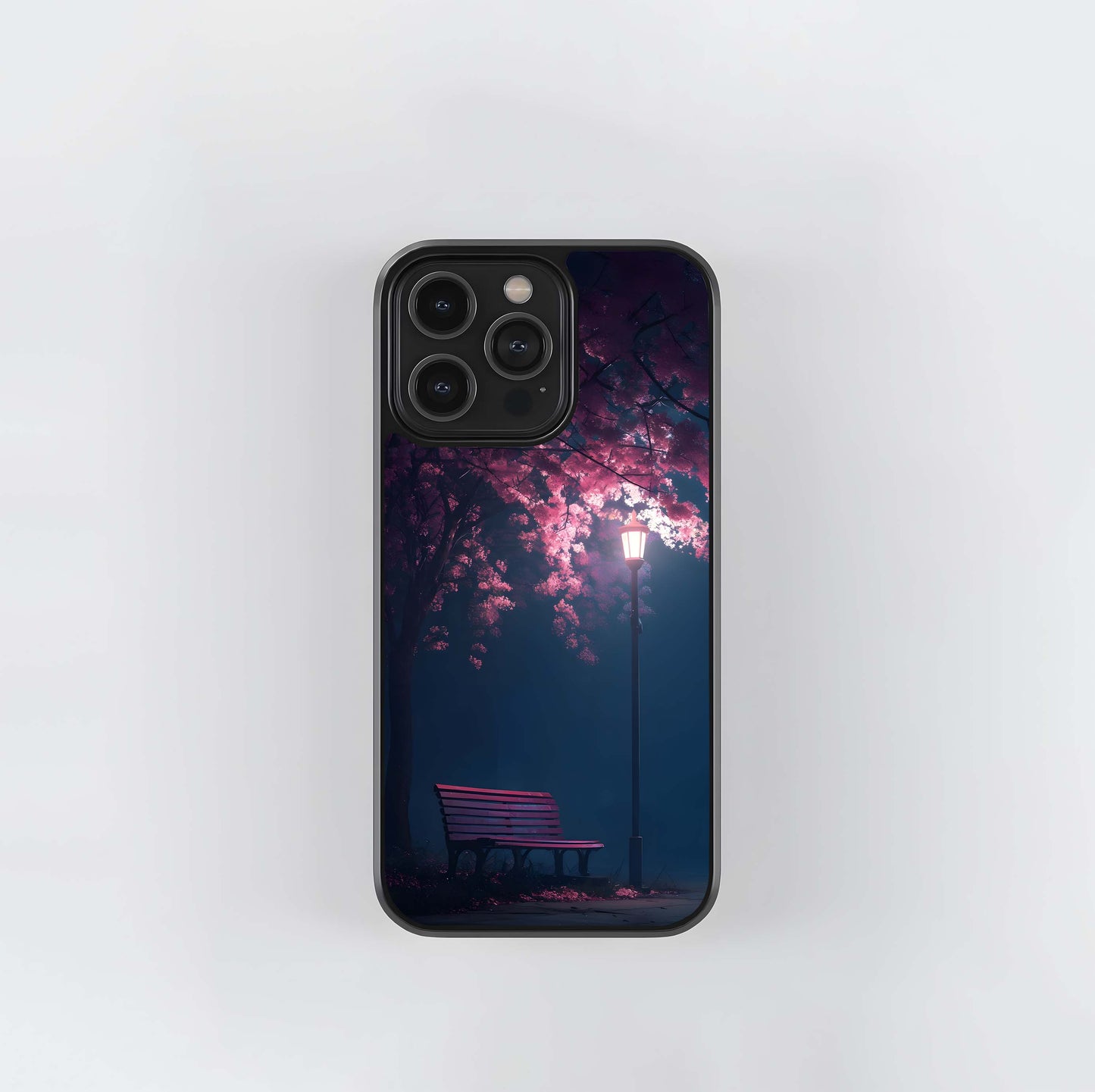 Crimson Night Blossom Glass Case