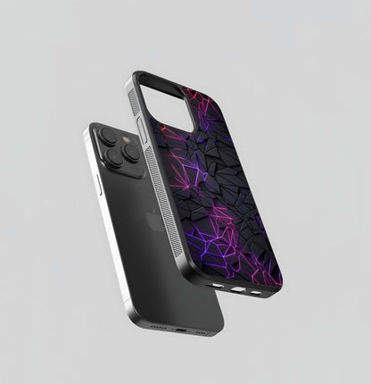 Neon Geomteric Low Poly Mesh Glass Case