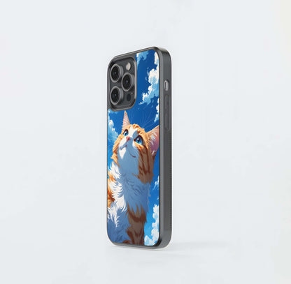 Sky Gaze Kitty Glass Case