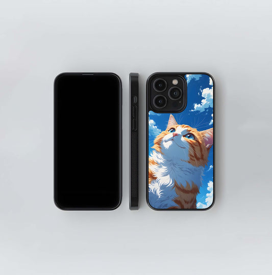 Sky Gaze Kitty Glass Case