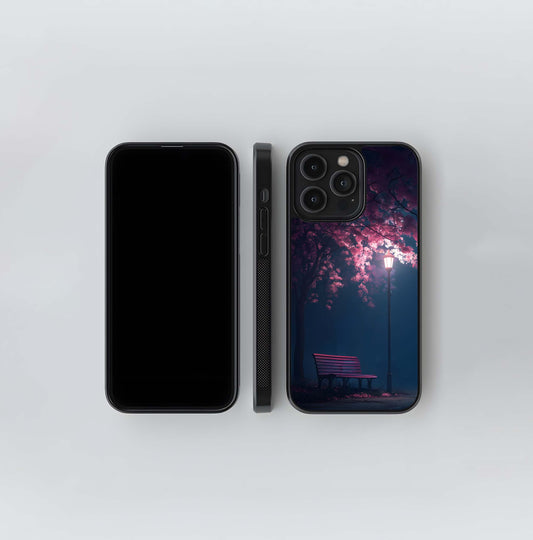 Crimson Night Blossom Glass Case