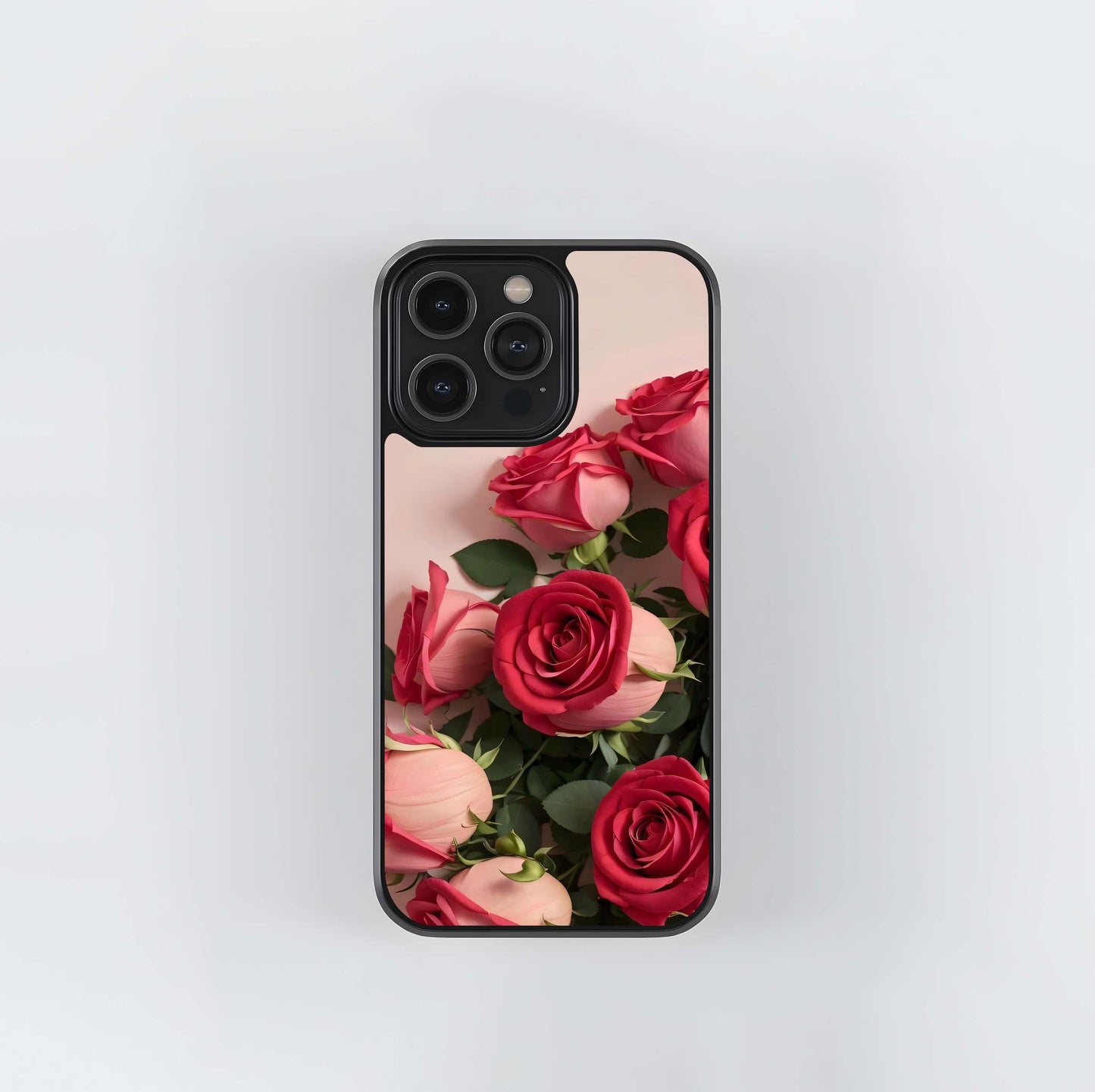 Crimson Petal Drift Glass Case
